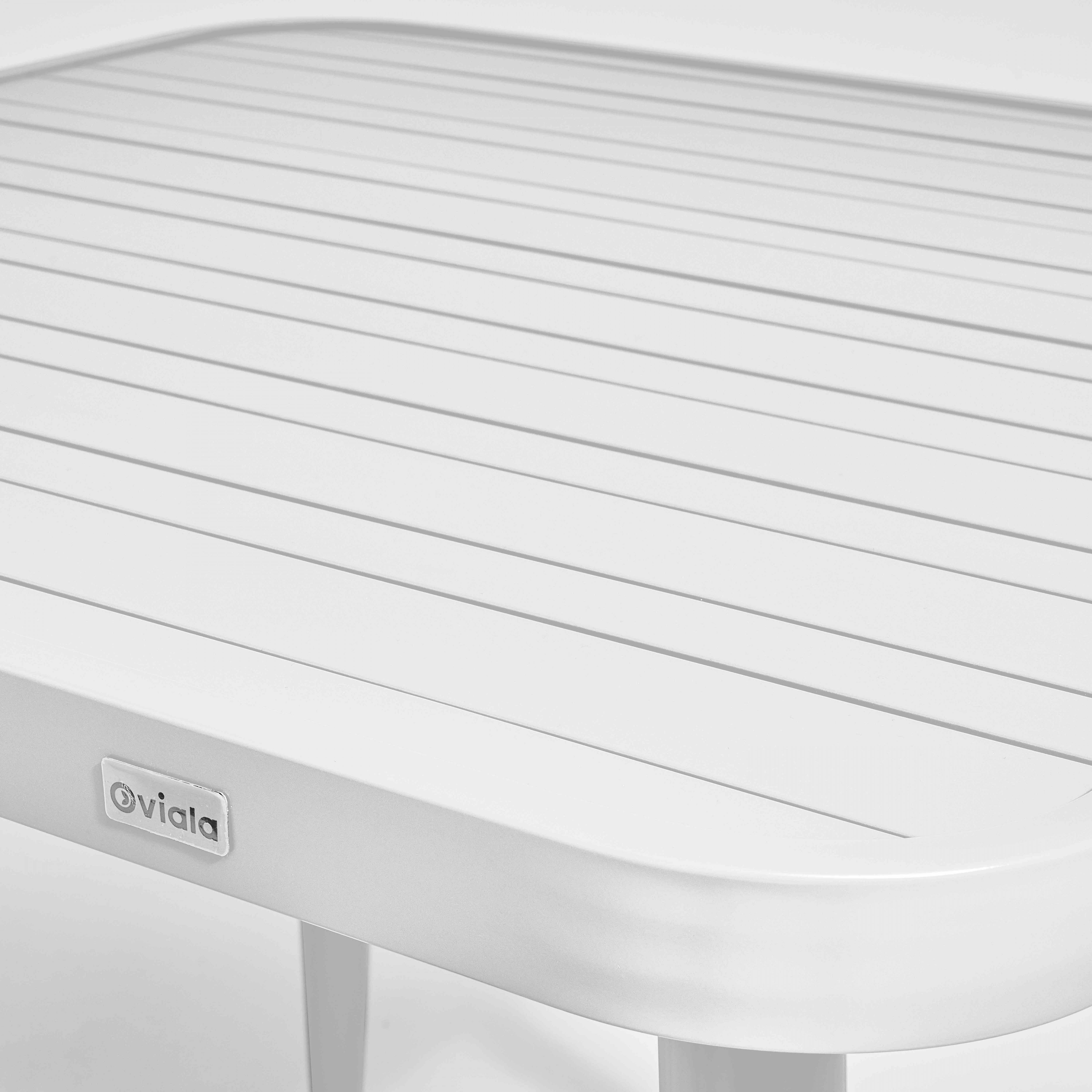 Oviala - Table de jardin en aluminium blanc Bristol - Oviala - Image 3