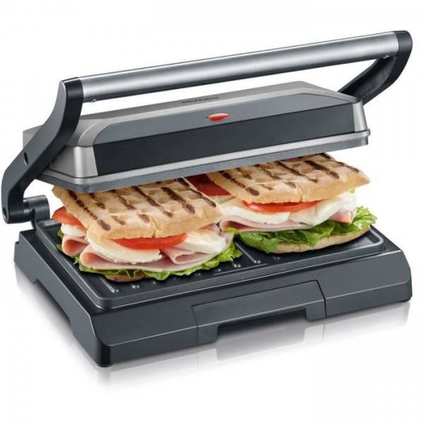 Severin - Barbecue Electrique - Grillade SEVERIN - Grill Electrique KG2394 - Surface cuisson 23x14,5cm - Plaques anti-adhésives - 800W - Image 4