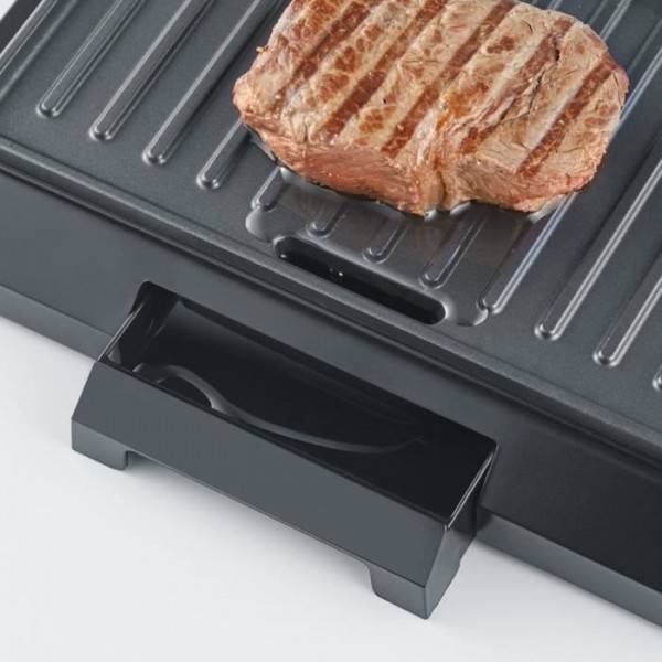 Severin - Barbecue Electrique - Grillade SEVERIN - Grill Electrique KG2394 - Surface cuisson 23x14,5cm - Plaques anti-adhésives - 800W - Image 2