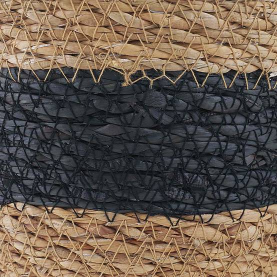 Paniers à plantes herbe de mer naturel et noir 26 x 26 x 19 cm, Poids:0.81kg - PANGIVO - Image 7