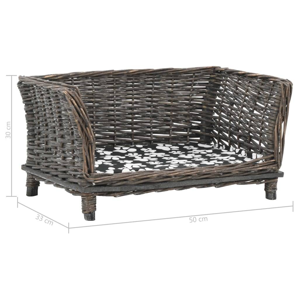 ComfortXL - Panier chien en saule gris avec coussin confortable petit modèle 50cm – ComfortXL Pet Living - Image 6