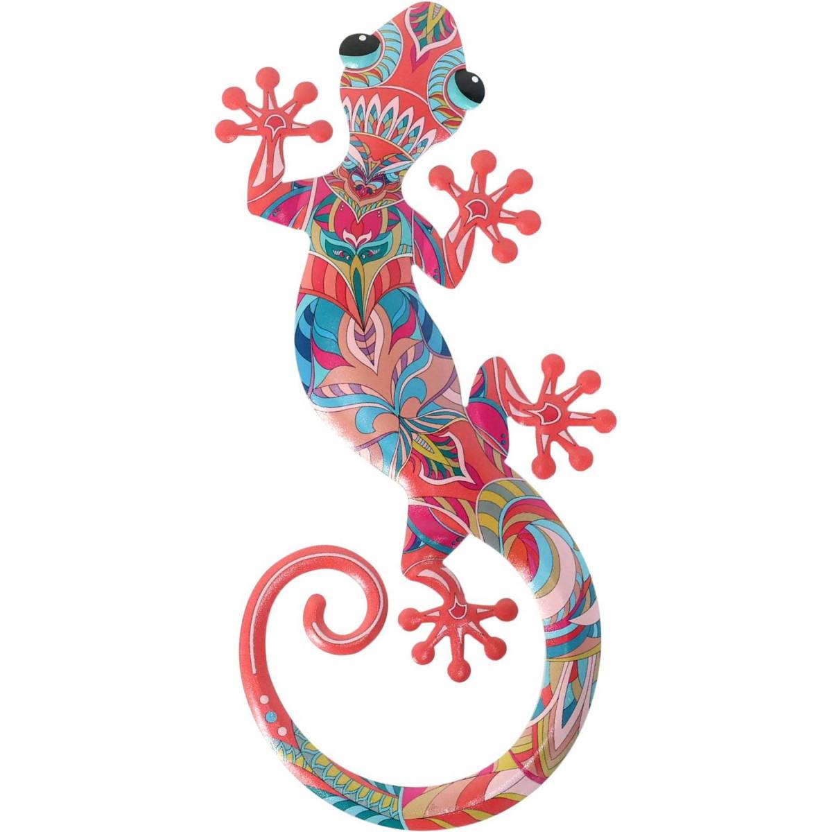 Origen - Lézard décoratif en métal coloré Pink 21 x 45 cm