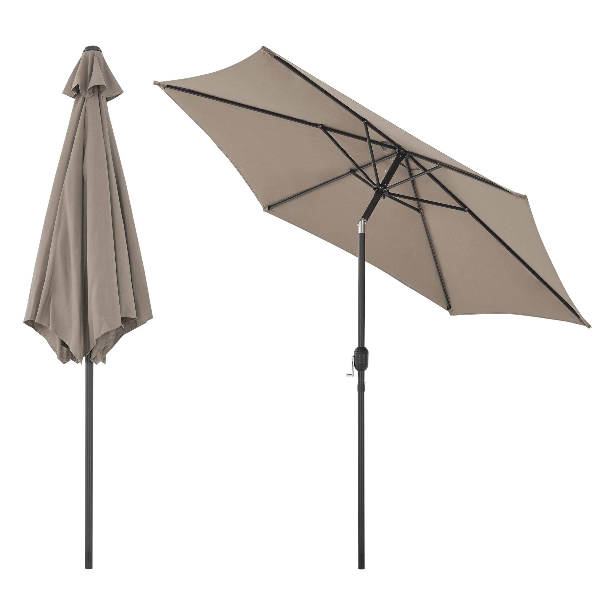 Helloshop26 - Parasol hexagonal polyester 270 x 235 khaki - Image 3