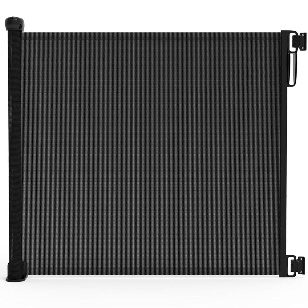 Barrière de sécurité rétractable à 180cm noir - Double verrouillage à une main - Pour bébé enfant et chien - VOUNOT® - Image 1