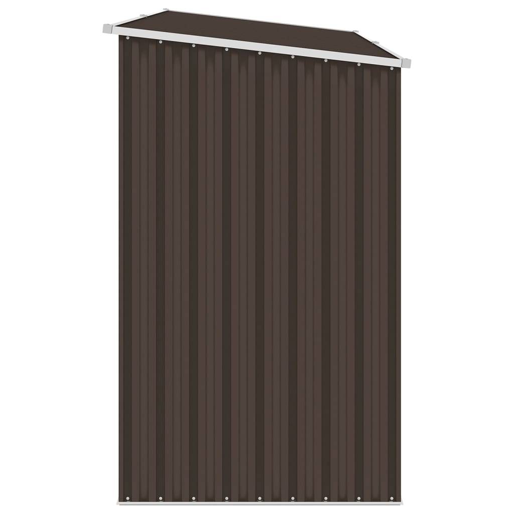Maison Chic - Abri à bois 2.4m² - Abri de jardin Marron 245x98x159 cm Acier galvanisé MAISON CHIC - Image 4