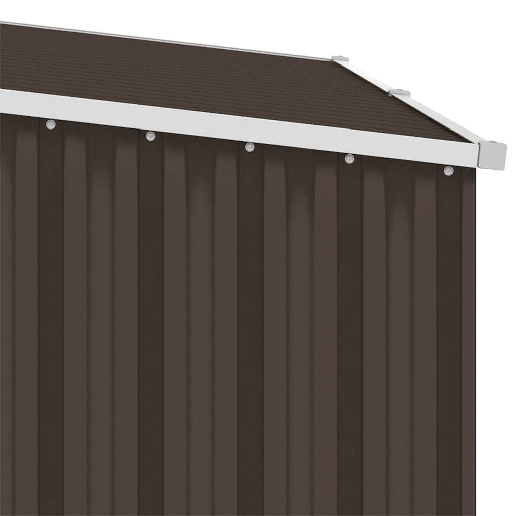 Maison Chic - Abri à bois 2.4m² - Abri de jardin Marron 245x98x159 cm Acier galvanisé MAISON CHIC - Image 6
