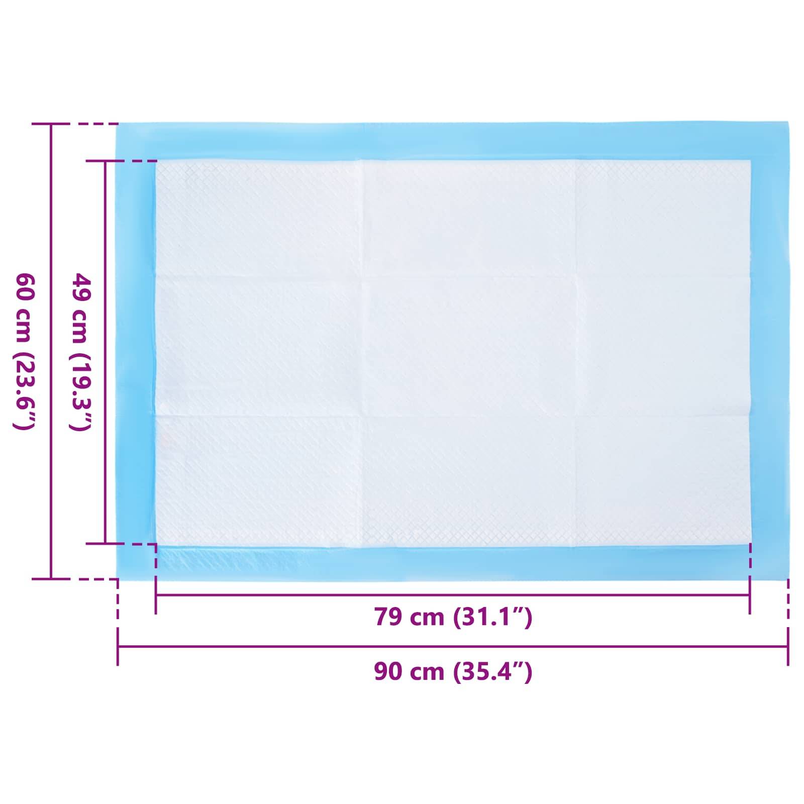 Vidaxl - Tapis d'entraînement pour animaux en tissu non tissé 50 pcs vidaXL 42025295 - Image 3