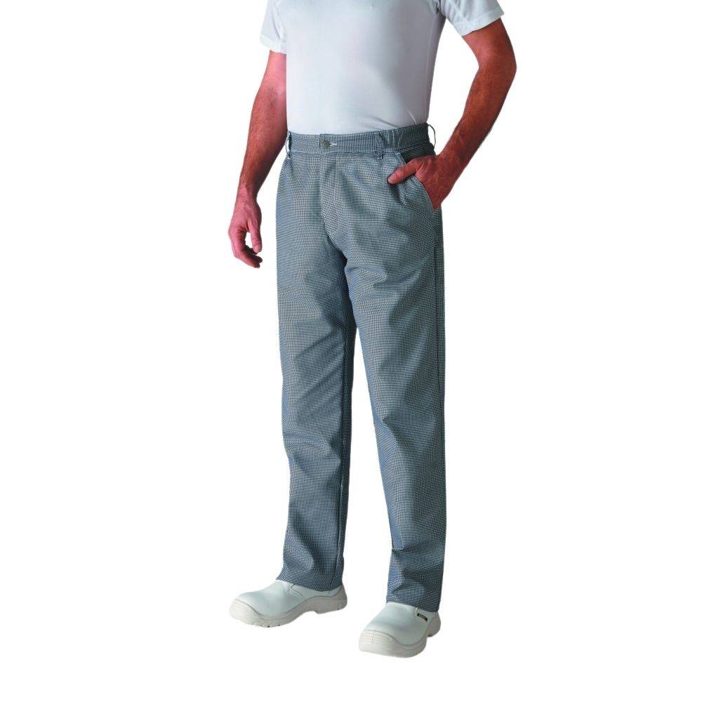Pantalon de cuisine ceinture élastiquée Robur Timeo Pied-de-Poule 56
