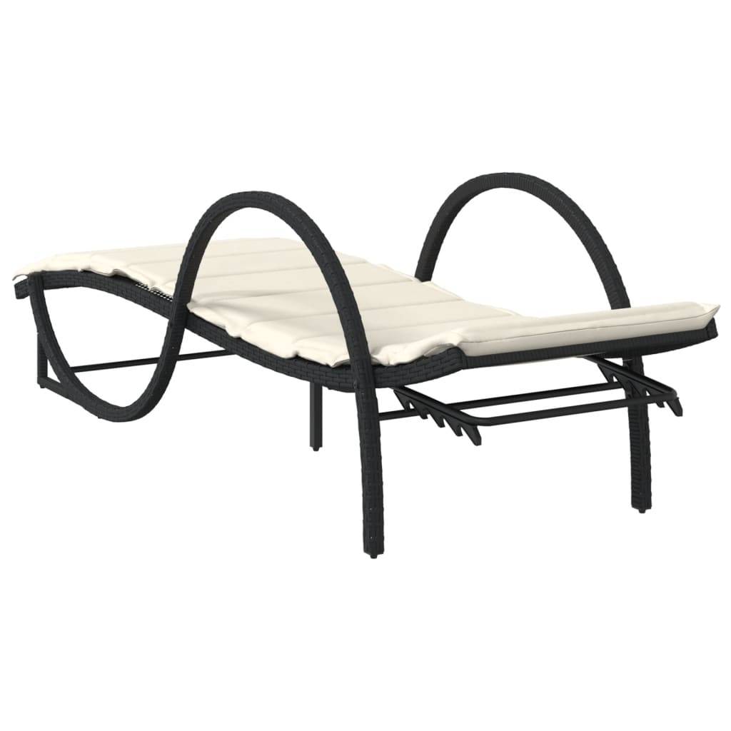 ComfortXL - 2 Transats Résine Noire avec Accoudoirs Coussins Écru Dossier Réglable – ComfortXL Outdoor Living - Image 6