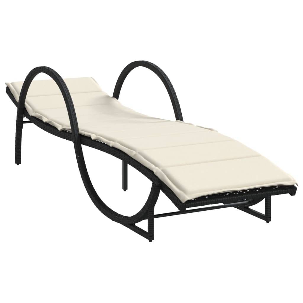 ComfortXL - 2 Transats Résine Noire avec Accoudoirs Coussins Écru Dossier Réglable – ComfortXL Outdoor Living - Image 3