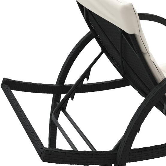 ComfortXL - 2 Transats Résine Noire avec Accoudoirs Coussins Écru Dossier Réglable – ComfortXL Outdoor Living - Image 8