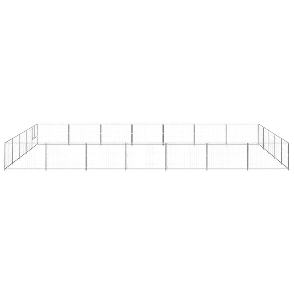 Helloshop26 - Chenil extérieur cage enclos parc animaux chien argenté 35 m² acier - Image 3