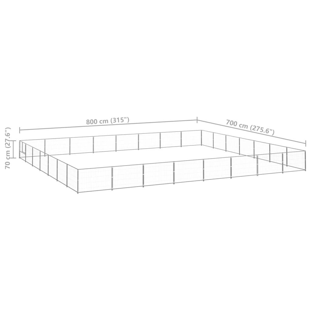 Vidaxl - Chenil Argenté 56 m² Acier vidaXL 3082184 - Image 3