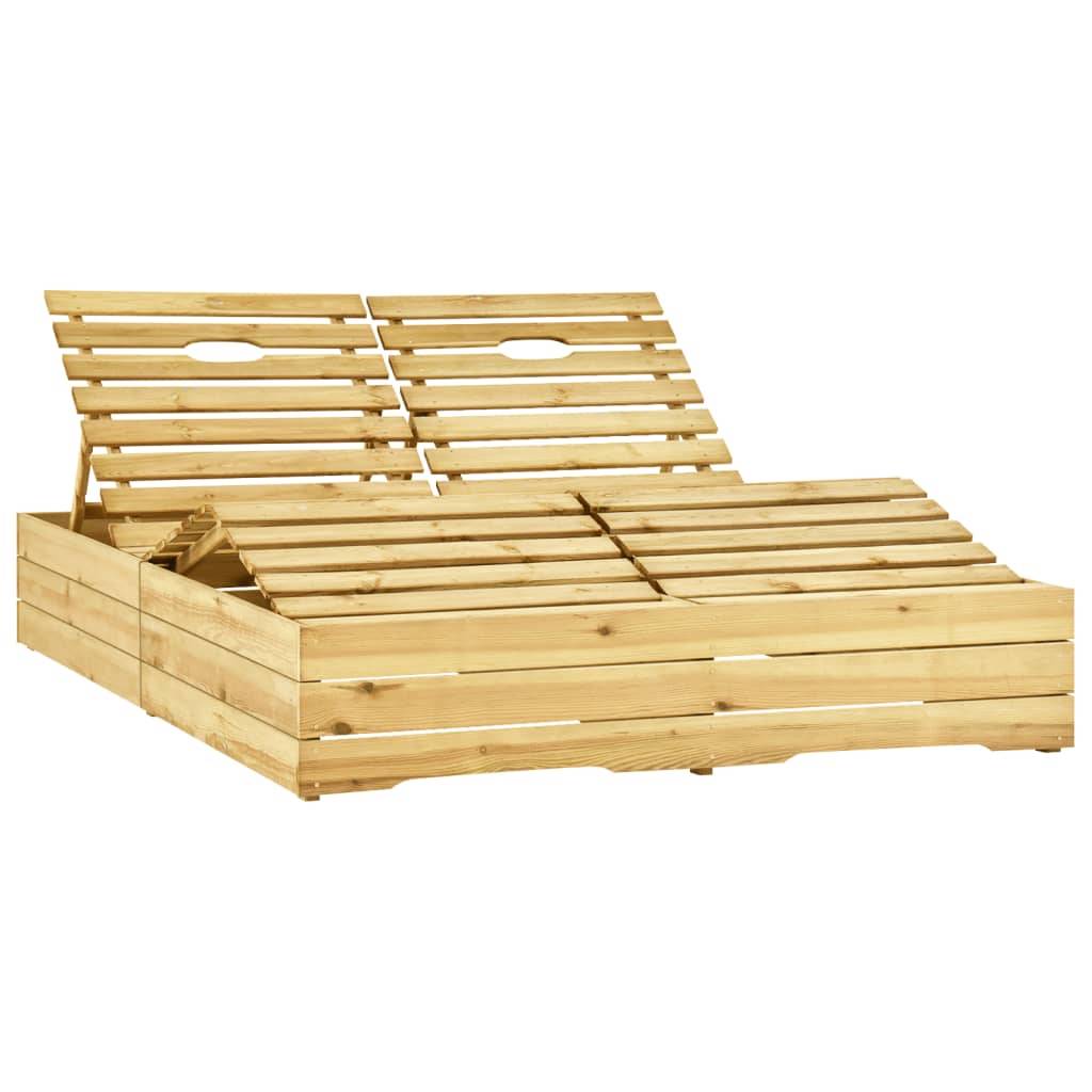 Vidaxl - Chaise longue double Bois de pin imprégné de vert vidaXL 315405 - Image 1