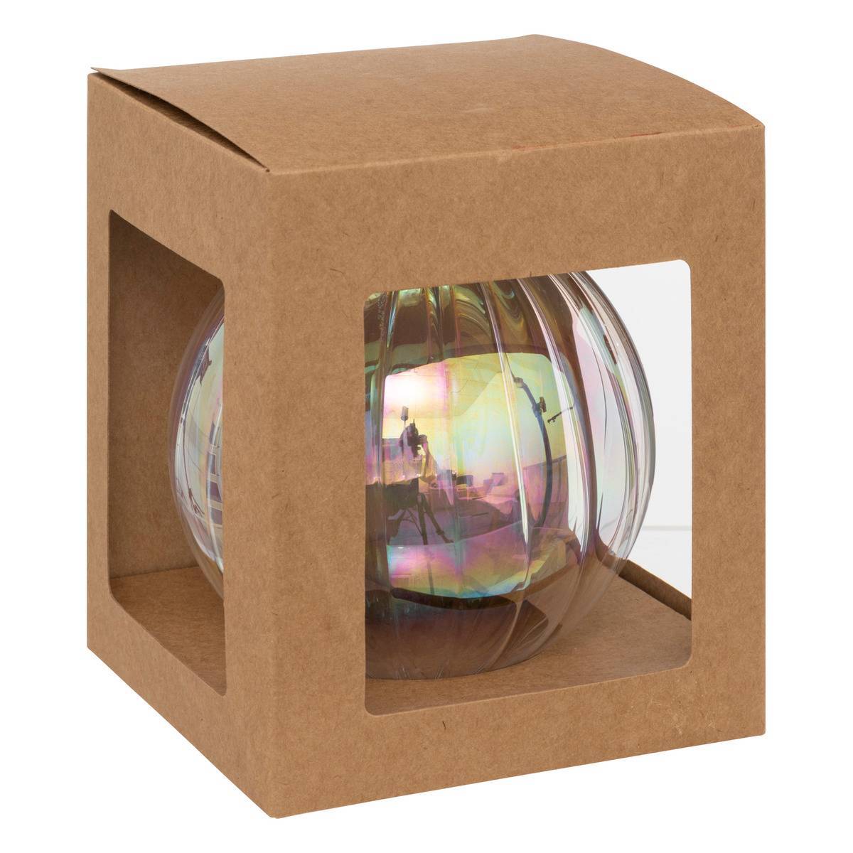 Fééric Lights & Christmas - Boule de Noël "Souffle polaire" transparente en verre D14cm - Feeric Lights & Christmas - Image 2