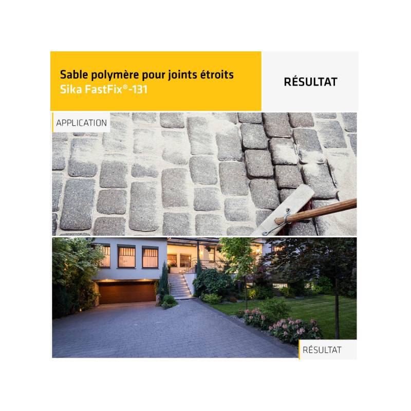 Sable polymère pour remplissage de joints de pavés et dalles SIKA FastFix 131 - Ton sable - 20kg - Image 7