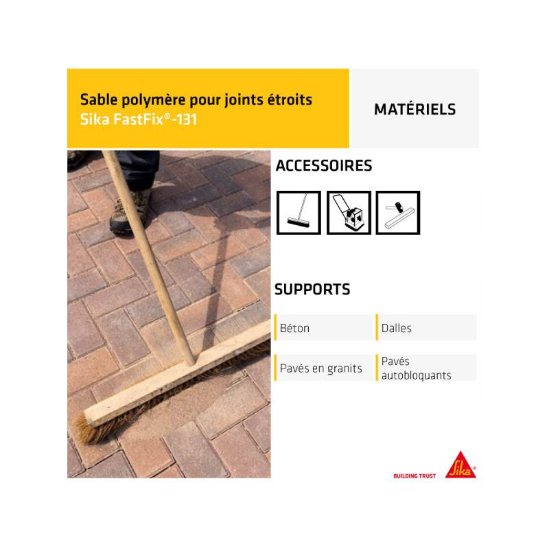 Sable polymère pour remplissage de joints de pavés et dalles SIKA FastFix 131 - Ton sable - 20kg - Image 5