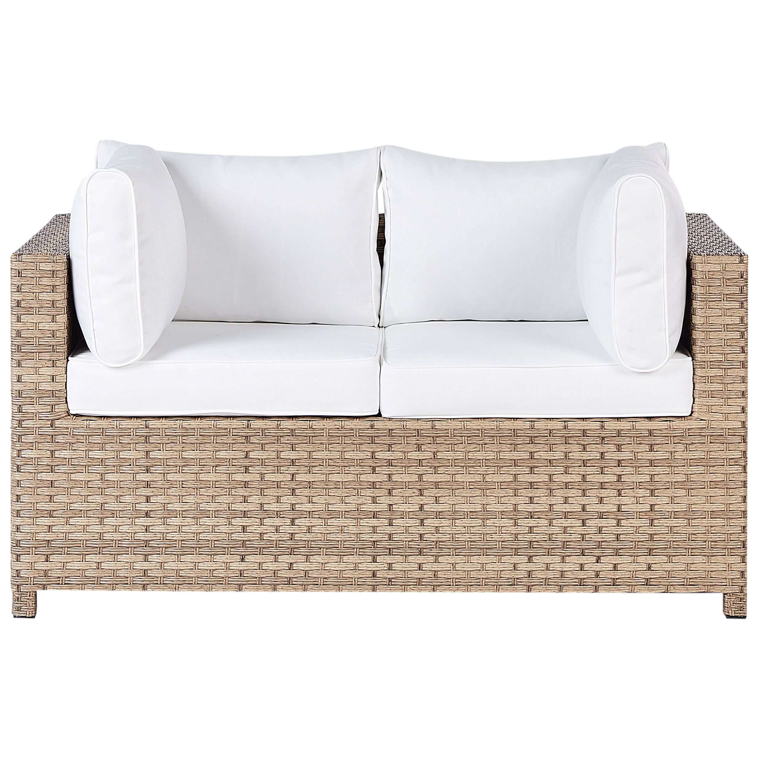 Beliani - Set de jardin, 4 Personnes Polyrotin Blanc cassé MILANO - Beliani - Image 4
