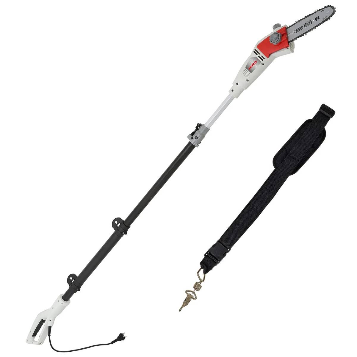 Élagueuse télescopique électrique 750W Guide Chaîne OREGON Extensible jusqu'à 4m Lubrification automatique Ikra - Image 1