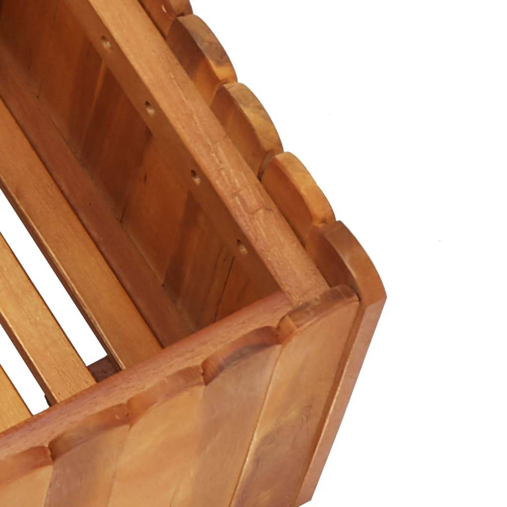 Helloshop26 - Jardinière lit surélevé plantes fleurs jardin 50 x 30 x 25 cm bois massif d'acacia - Image 5