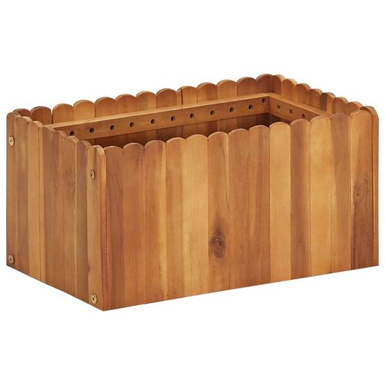 Helloshop26 - Jardinière lit surélevé plantes fleurs jardin 50 x 30 x 25 cm bois massif d'acacia - Image 1