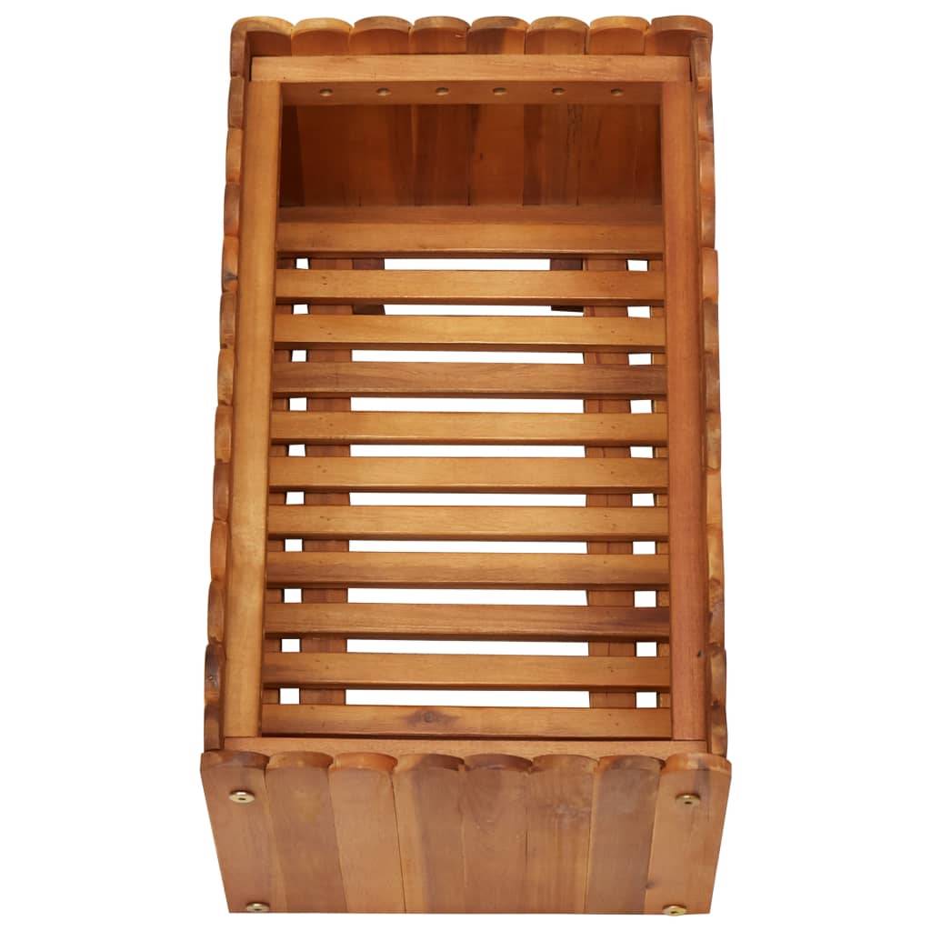 Helloshop26 - Jardinière lit surélevé plantes fleurs jardin 50 x 30 x 25 cm bois massif d'acacia - Image 4