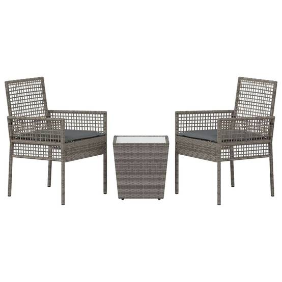 ComfortXL - Petit Salon de Jardin 2 Personnes Gris, Mobilier de Balcon en Poly Rattan Résistant aux Intempéries – ComfortXL Outdoor Living - Image 7