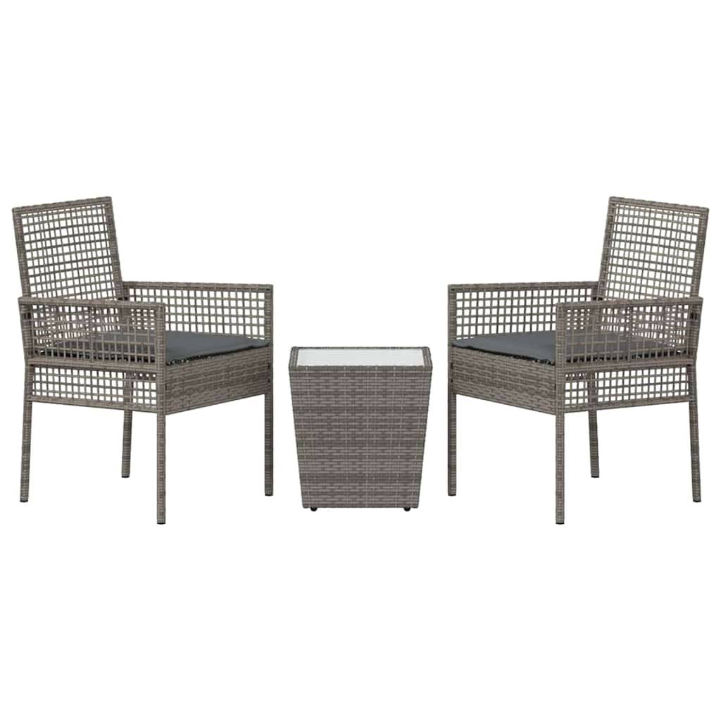 ComfortXL - Petit Salon de Jardin 2 Personnes Gris, Mobilier de Balcon en Poly Rattan Résistant aux Intempéries – ComfortXL Outdoor Living - Image 7