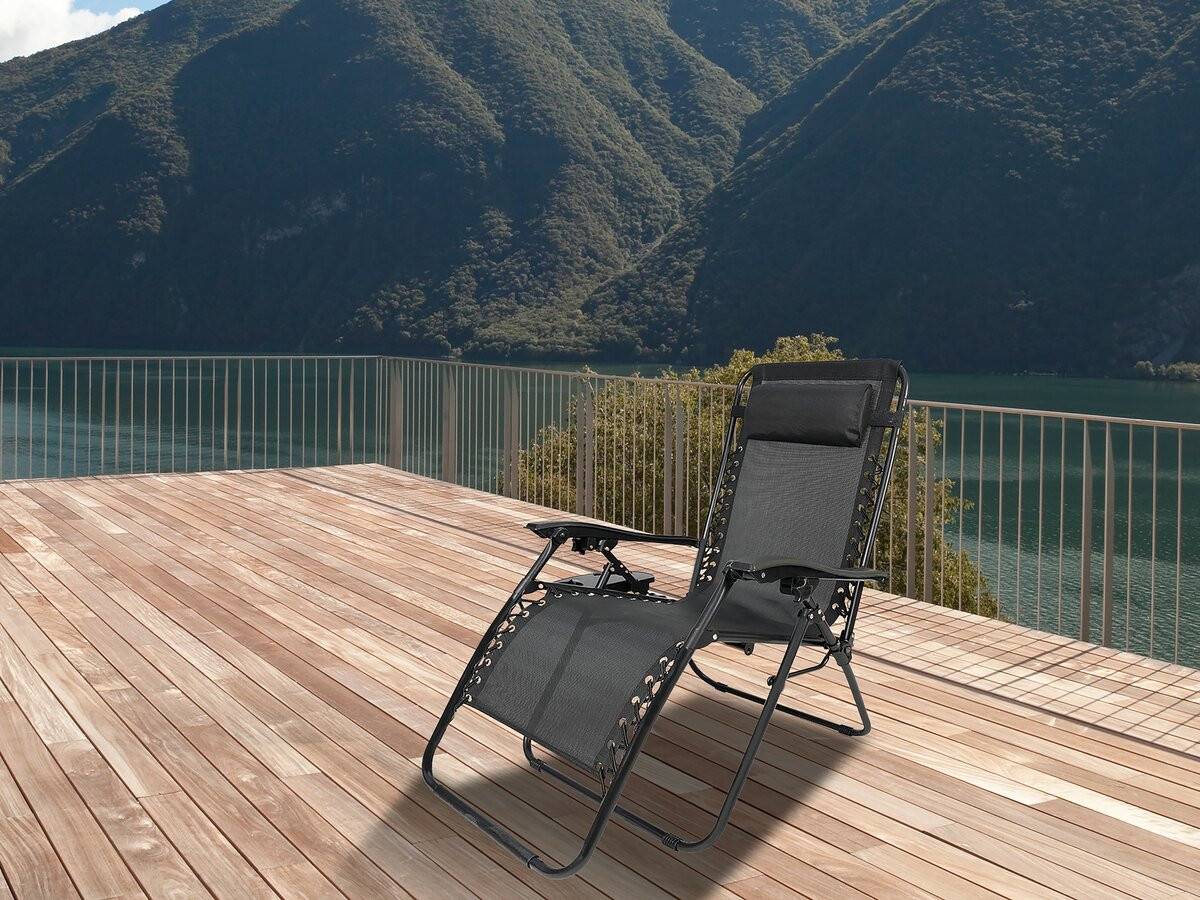 Habitat Et Jardin - Fauteuil De Jardin Relax Zéro Gravité "sintra" - Noir -habitat Et Jardin - Image 2