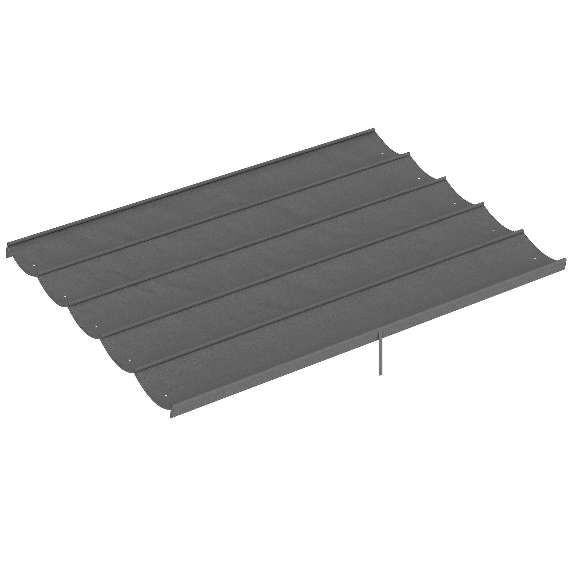 Sans Marque - Toile de toit pour pergola tonnelle rétractable de 4 x 3 m - toile uniquement 350 x 260 cm gris clair - Image 1