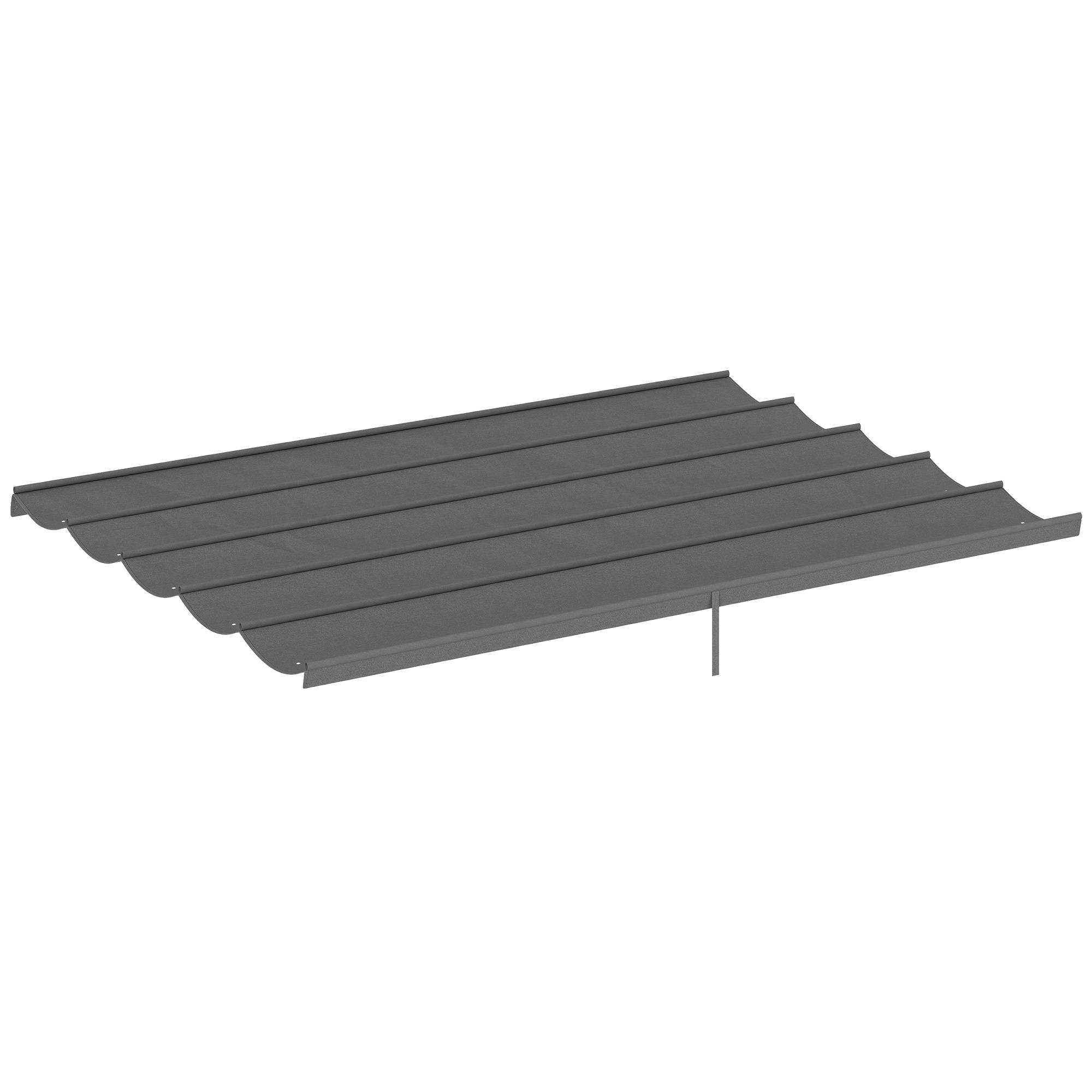 Sans Marque - Toile de toit pour pergola tonnelle rétractable de 4 x 3 m - toile uniquement 350 x 260 cm gris clair - Image 2