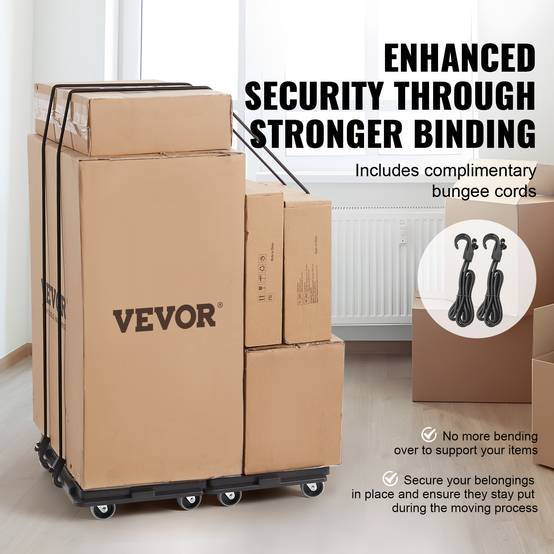 VEVOR Chariot à Plate-forme Emboîtable 2PCS Déplacement Meubles Capacité 227 kg - Image 4