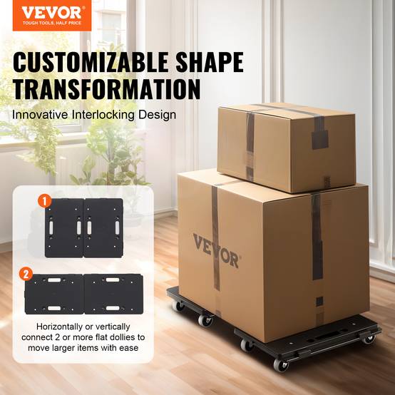 VEVOR Chariot à Plate-forme Emboîtable 2PCS Déplacement Meubles Capacité 227 kg - Image 2