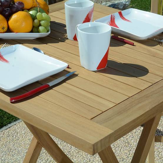 Teck'Attitude - Salon de jardin teck massif Cesena, 2 places - TECK'Attitude - Image 4