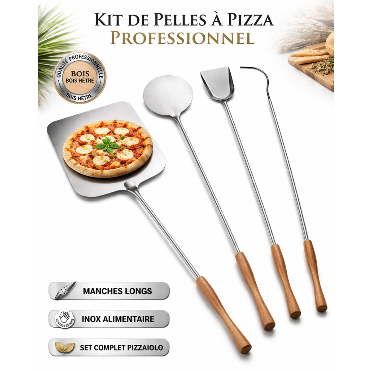Pelle à pizza en acier inoxydable | Leroy Merlin