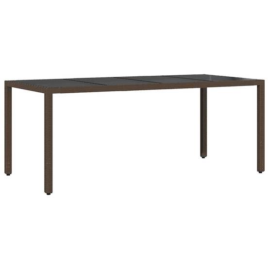 ComfortXL - Table et chaises de jardin 8 places en polyrotin marron avec plateau en verre pour repas – ComfortXL Outdoor Living - Image 5