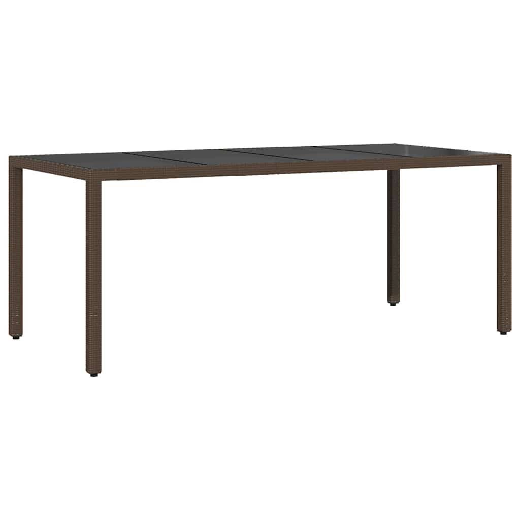 ComfortXL - Table et chaises de jardin 8 places en polyrotin marron avec plateau en verre pour repas – ComfortXL Outdoor Living - Image 5