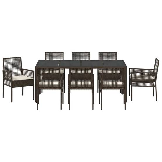 ComfortXL - Table et chaises de jardin 8 places en polyrotin marron avec plateau en verre pour repas – ComfortXL Outdoor Living - Image 7