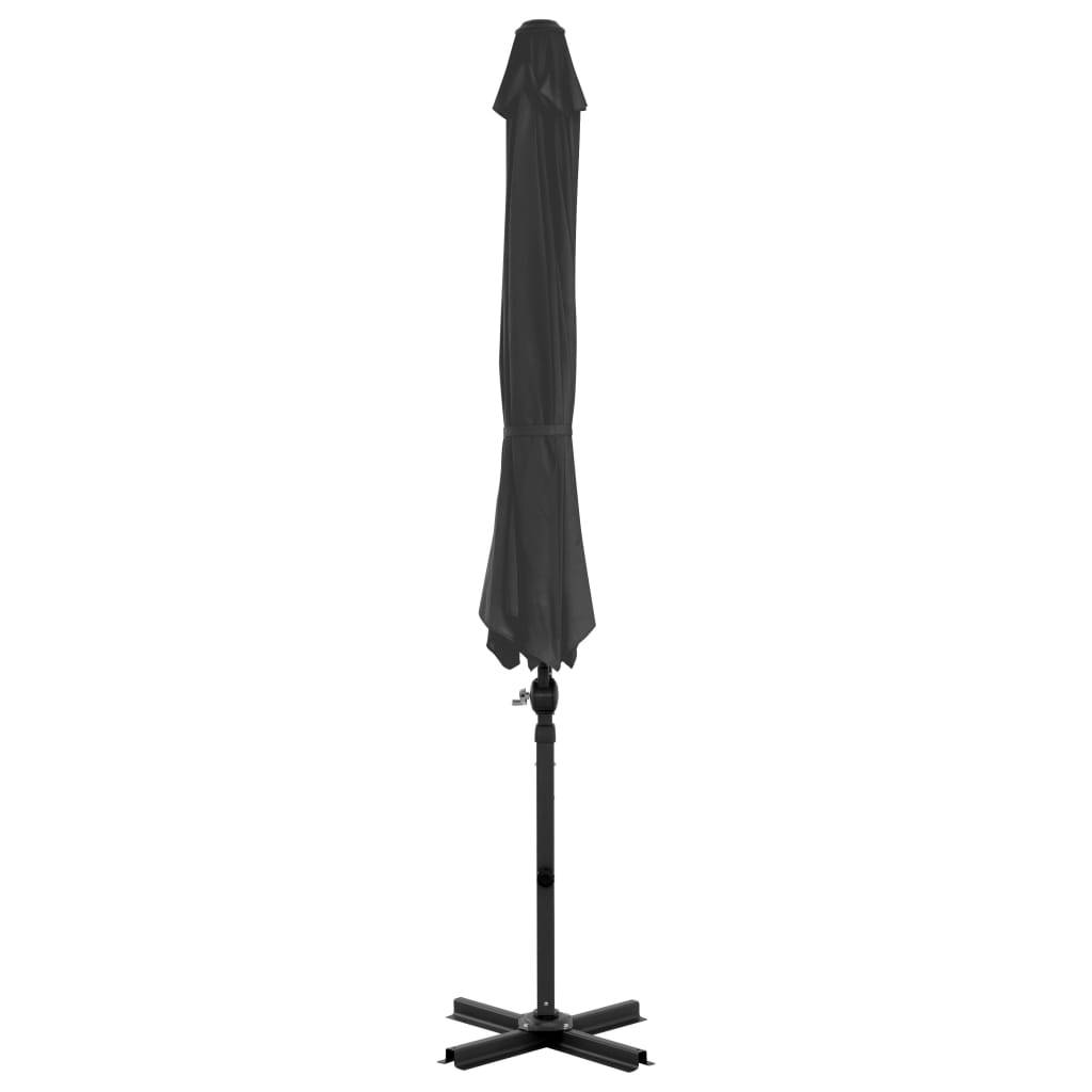 Helloshop26 - Parasol meuble de jardin en porte-à-faux et poteau en aluminium 300cm anthracite - Image 3