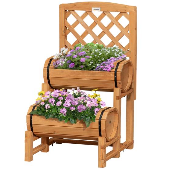 Carré potager bois massif naturel 45 x 45 x 80 cm - PANGIVO - Image 2