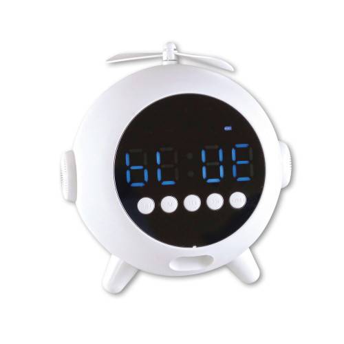 Inovalley - Radio-réveil design HP Bluetooth Blanc Heliclock - Image 1