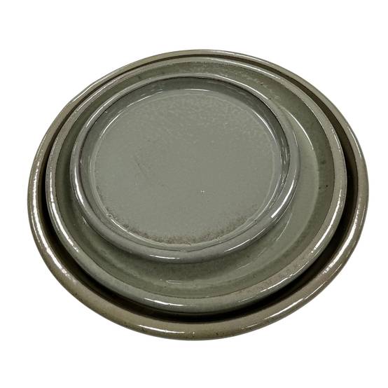 Soucoupe ronde 40cm vert crème - Image 4