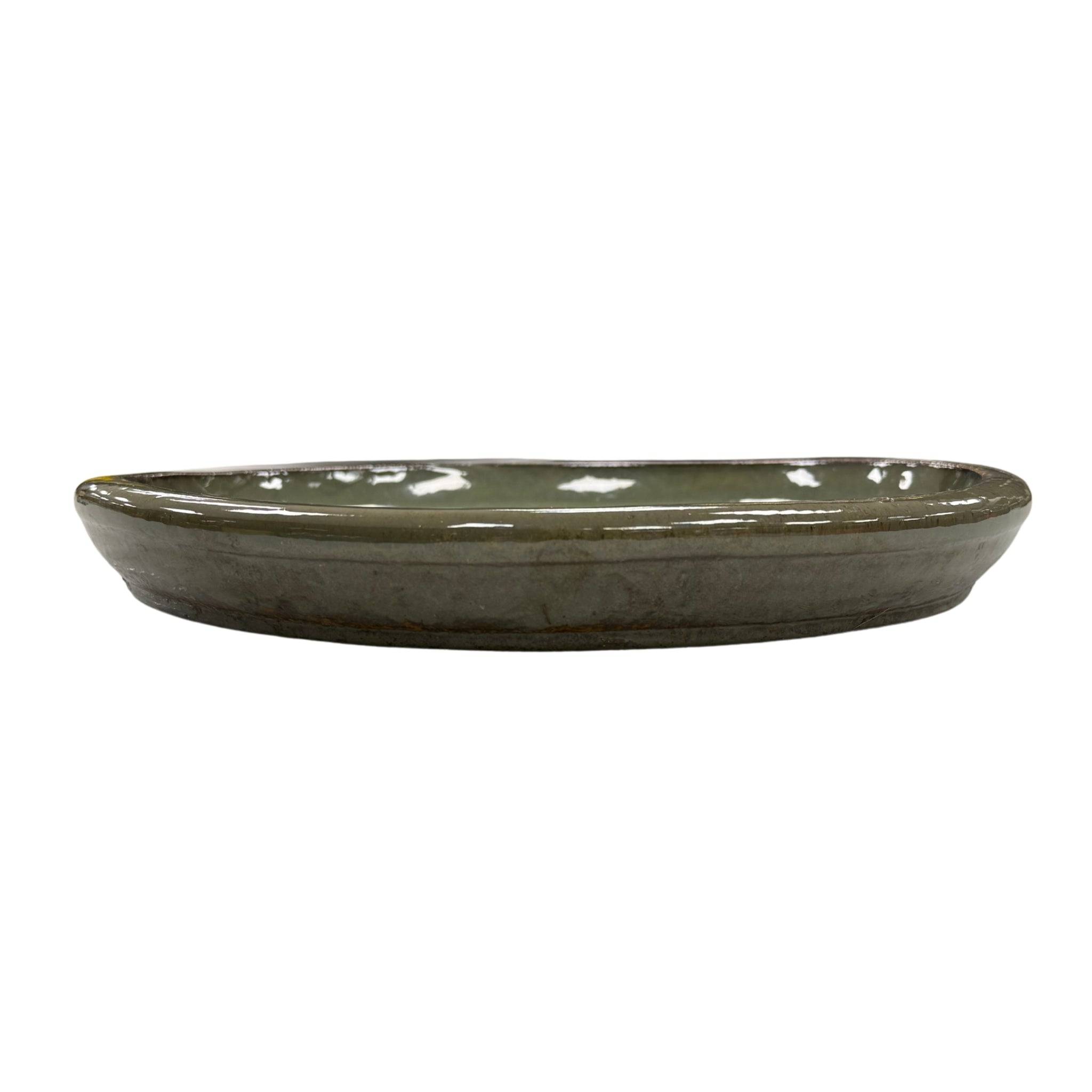 Soucoupe ronde 40cm vert crème - Image 2