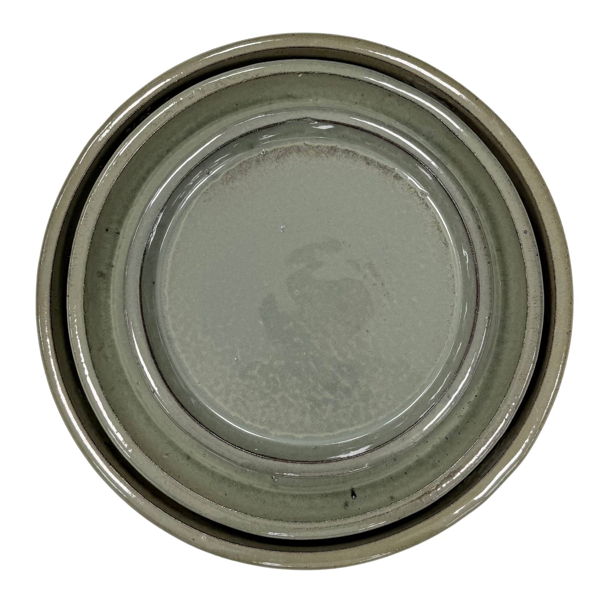 Soucoupe ronde 40cm vert crème - Image 3