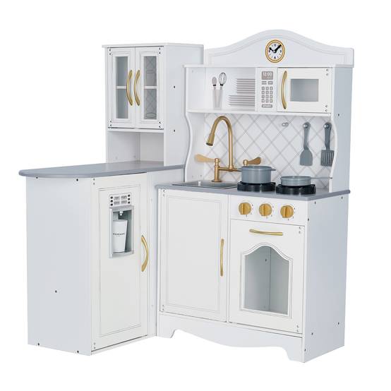 Cuisine en bois pour enfants 106.7 cm, Blanc Teamson Kids - Image 1