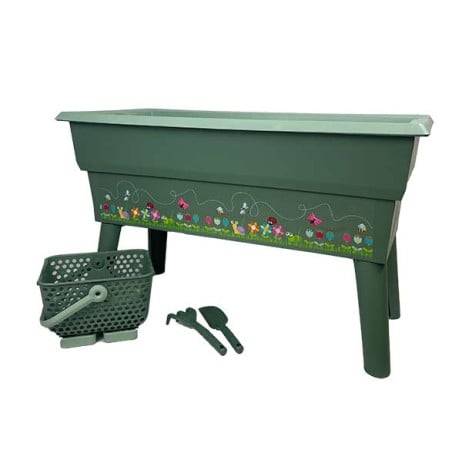Mv Industries - Jardinière Calipso mini junior 40L Vert Olive/Vert Amande + accessoires - Image 1