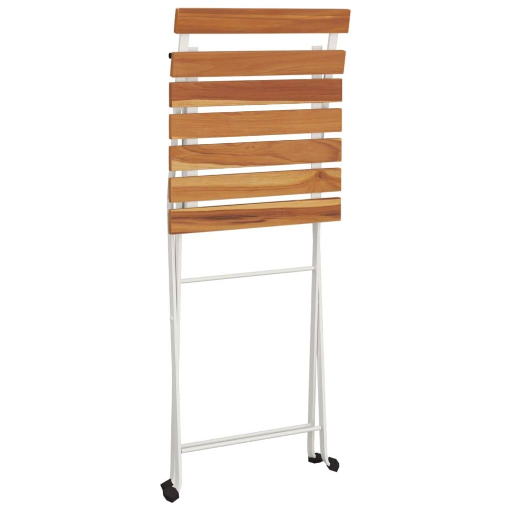 Helloshop26 - Ensemble de bistro jardin meuble extérieur terrasse pliable 7 pièces bois d'acacia solide et acier - Image 4