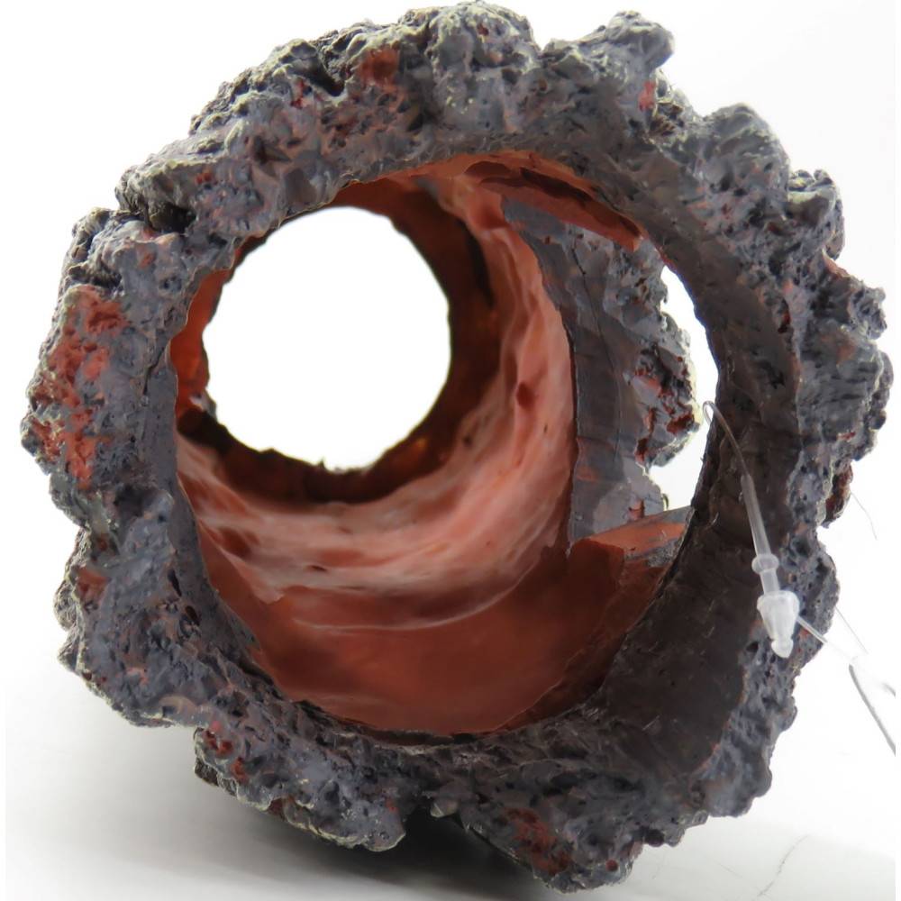 Souche tronc d'arbre creux ø 8 x 30 cm décoration aquarium - Image 5