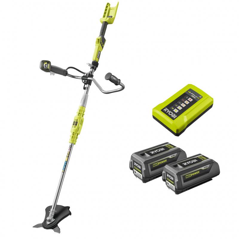 Ryobi - Pack Débroussailleuse à batterie RBC36X26BG2-0 36V + 2 batt 36V MaxPower 4,0Ah + chargeur RY36C17A RYOBI
