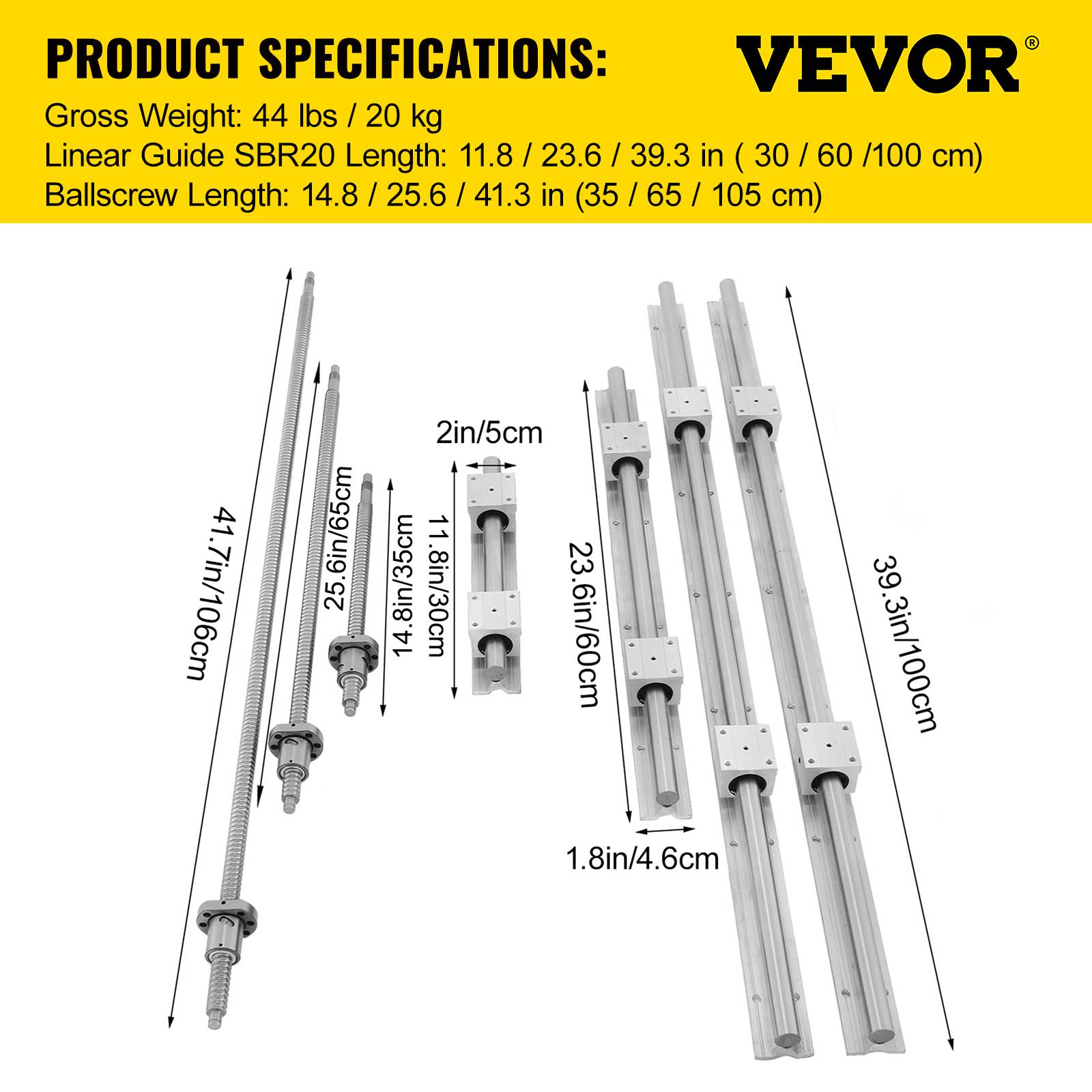 Lot De 4 Butées De Rail Linéaire SBR20 - Anneaux De Fixation 20mm Solides Pour Rails SBR20 - Pièces CNC Précises